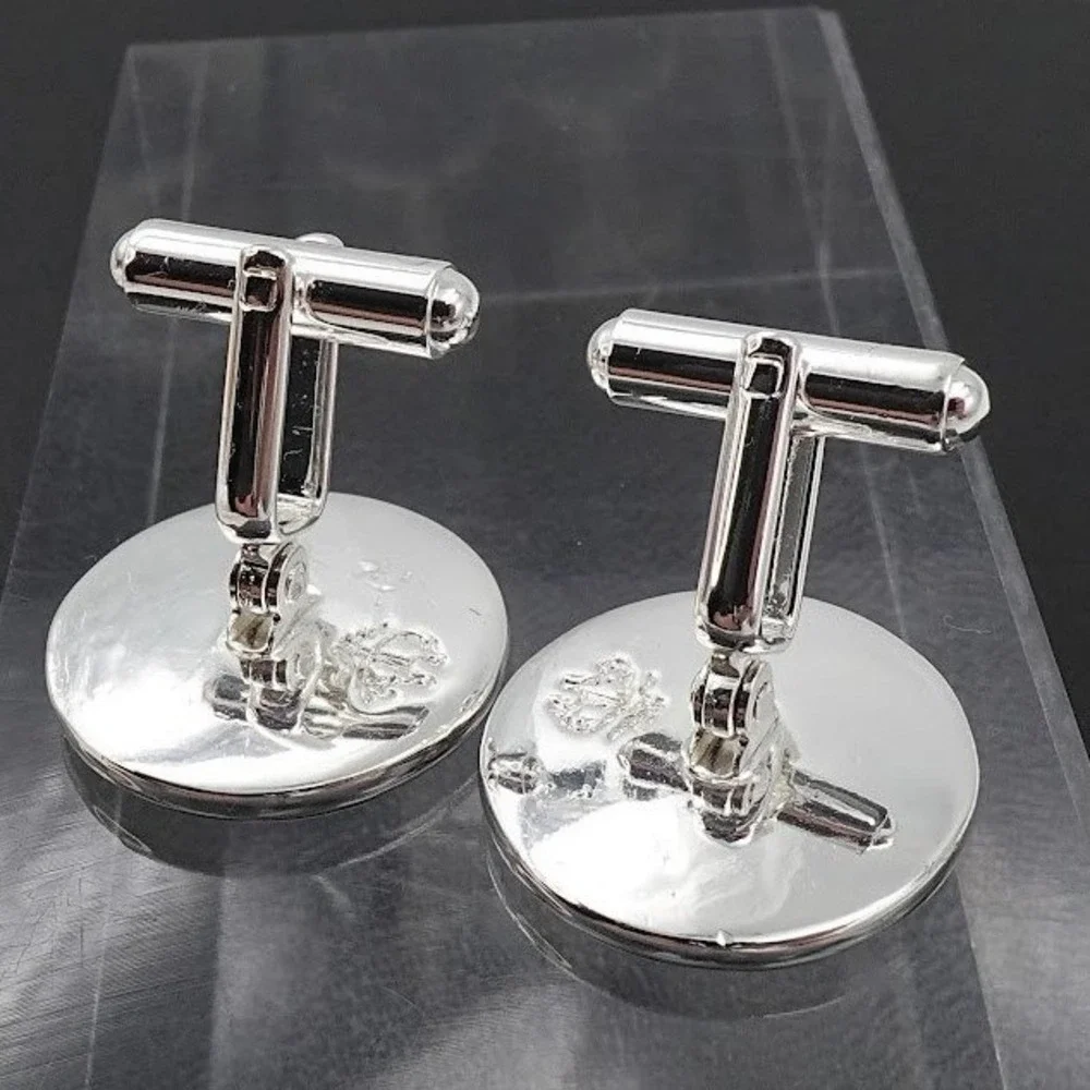 Brooks Brothers 1943 Mercury Dime Medallion Cufflinks Silver Tone Mens Jewelry